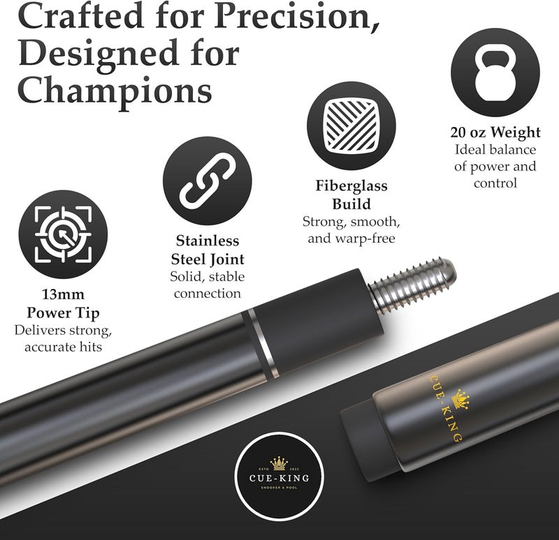 CuteKing Ultra Professional Pool Cue, 2 Piece 58” 20oz 13mm Premium Tip, Pool Stick, Pool Sticks, Pool Cues, Cue Stick, Pool Cue Stick, Taco De Billar, Pool Table Stick, Billiard Cue Stick - Image 2